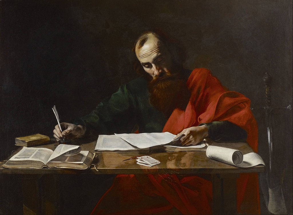 The Apostle Paul writing his Epistles