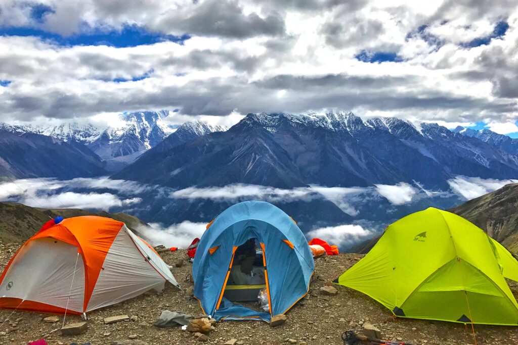 Tents on a Mountain