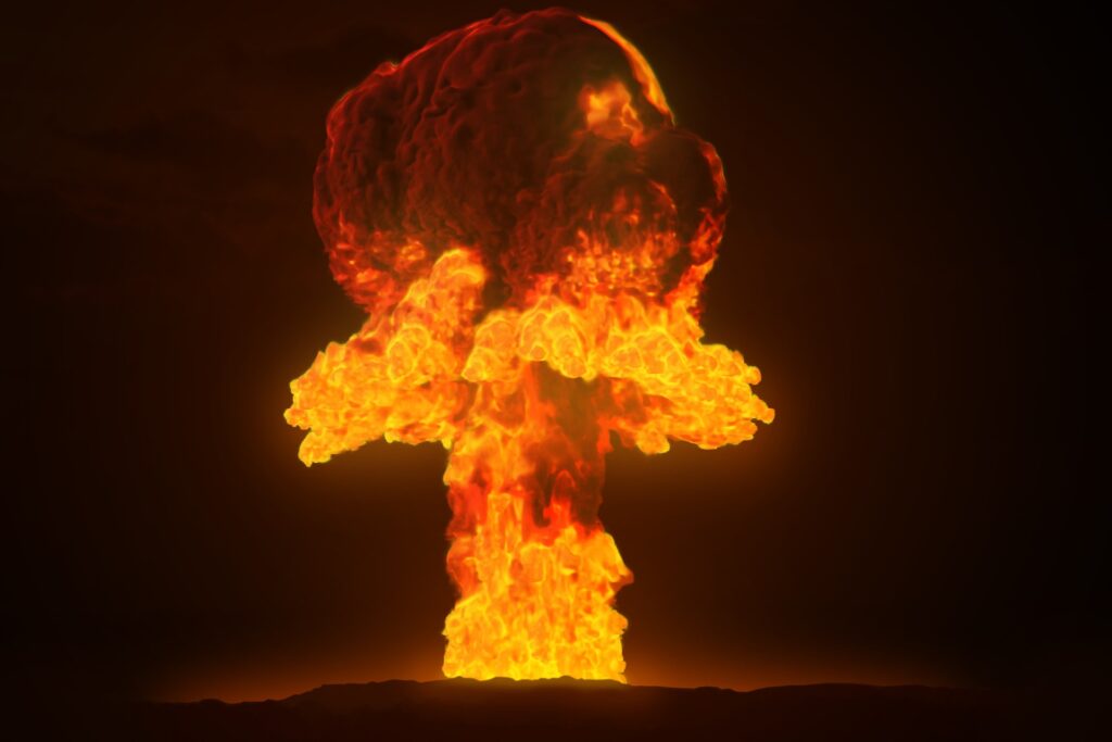 nuclear bomb exploding