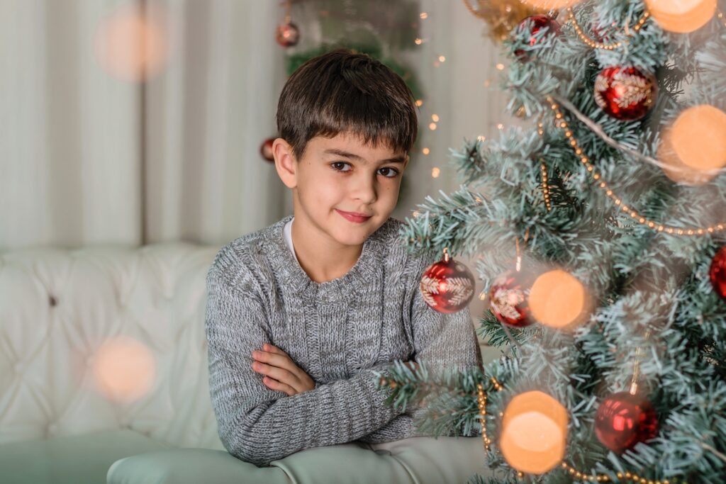 Little boy at Christmas