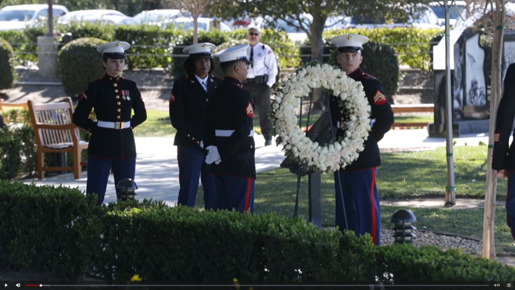 Marines honor President Reagan with wreath laying ceremony - Simi Valley