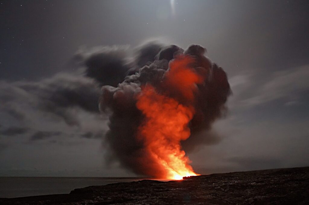 Volcanic eruption 