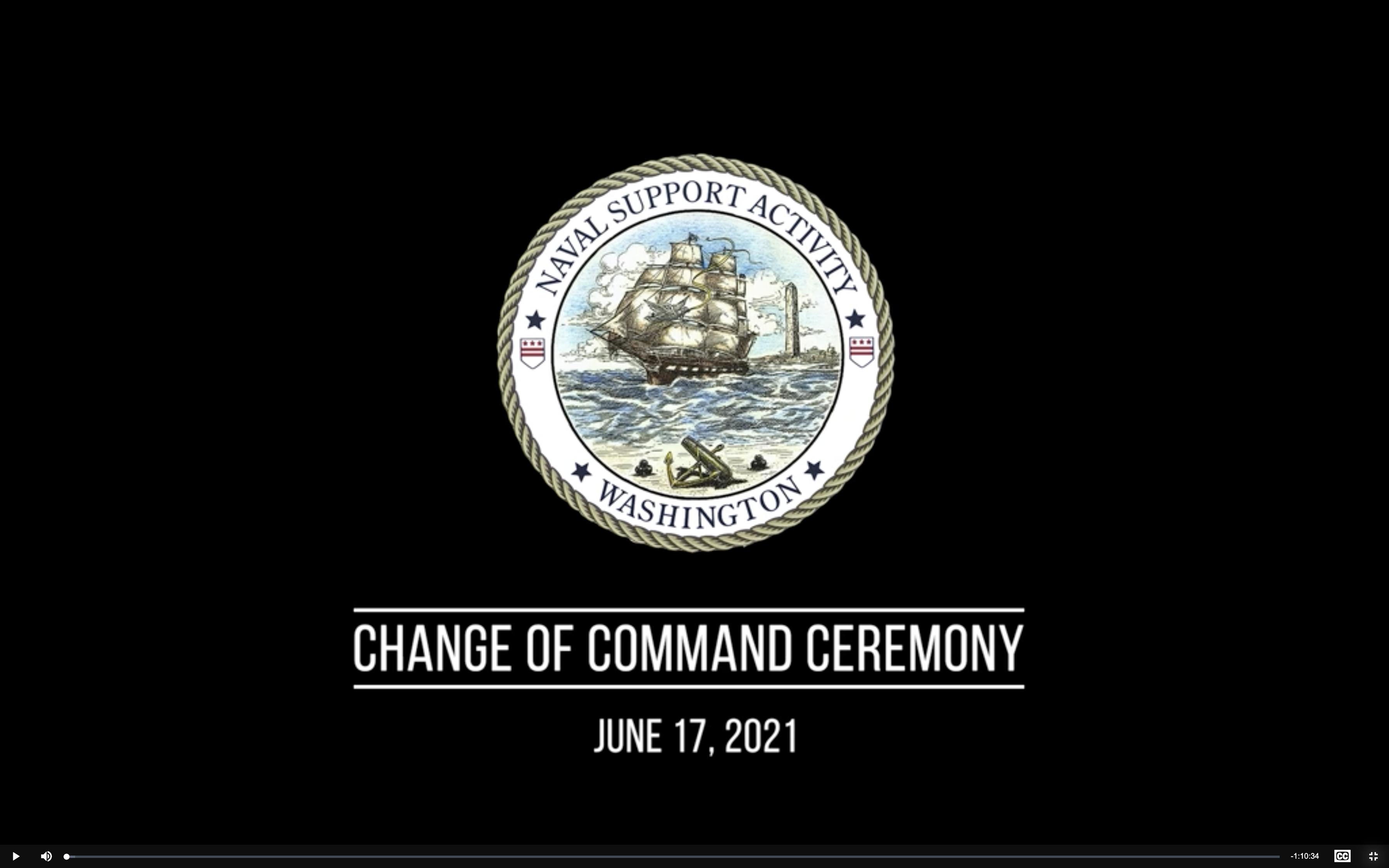 Naval Support Activity Washington Change of Command Ceremony in D.C.